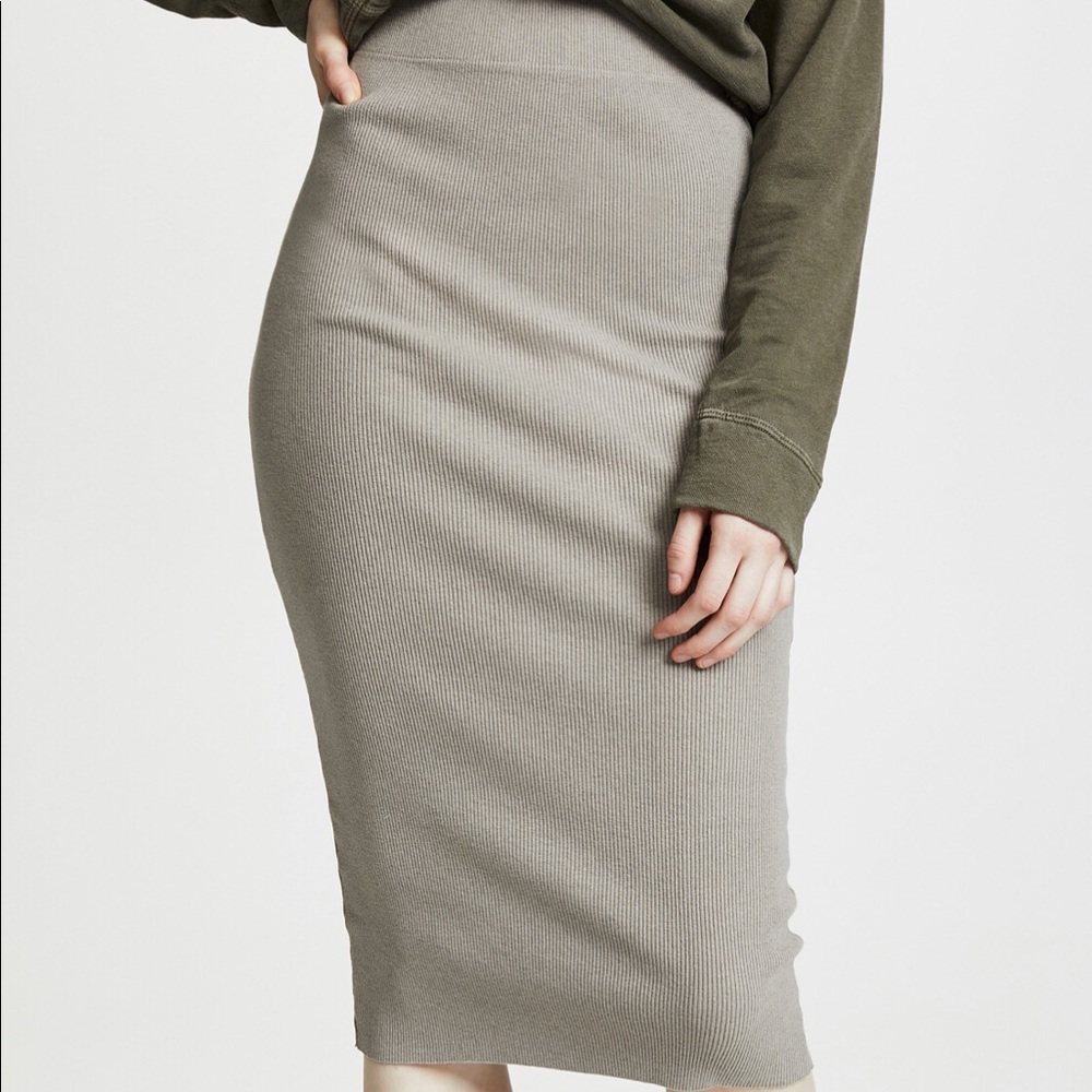 James Perse Melange Rib Skinny Skirt, size 3